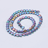 Electroplate Non-magnetic Synthetic Hematite Beads Strands G-J380-6mm-A05-1