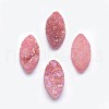 Electroplate Natural Druzy Quartz Cabochons G-P382-K-M-2