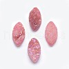 Electroplate Natural Druzy Quartz Cabochons G-P382-K-M-2