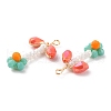 Glass Beaded Pendants GLAA-K060-02G-02-2
