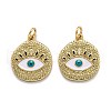 5Pcs Brass Enamel Pendants KK-SZ0004-29-1
