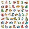 50Pcs Dinosaur PVC Sticker Labels STIC-E006-04-1