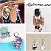 CHGCRAFT 20 Sets Sublimation Blanks Keychains KEYC-CA0001-05-8