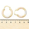 Brass Two Tone Twist Hoop Earrings EJEW-B117-06B-M-5