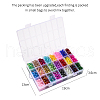 Spray Painted Crackle Glass Beads CCG-YW0001-02-6mm-5