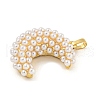 Rack Plating Brass & ABS Plastic Imitation Pearl Pendants X-KK-N255-03D-G-RS-2