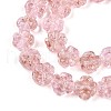 Luminous Handmade Gold Foil Glass Beads Strands FOIL-N029-01B-4