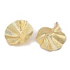 Lotus Leaf Iron Stud Earrings EJEW-L096-004G-3