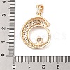 Brass Micro Pave Cubic Zirconia Pendants KK-S388-06G-3