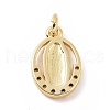 Brass Micro Pave Cubic Zirconia Pendants KK-C012-10G-2