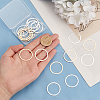 BENECREAT 24Pcs 2 Colors Brass Linking Rings KK-BC0012-91-3