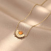 Sunset Stainless Steel Resin Pendant Necklaces FS-WGCBD37-03-1