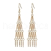 304 Stainless Steel Link Bar Dangle Earrings EJEW-JE05966-01-1