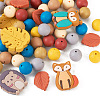 Beadthoven 69Pcs 12 Style Food Grade Eco-Friendly Silicone Focal Beads SIL-BT0001-06-3