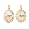 Brass Micro Pave Cubic Zirconia Pendants KK-U070-04F-G-1