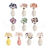 Mother's Day Natural Mixed Stone Chips Money Tree Decorations DJEW-C016-01-1