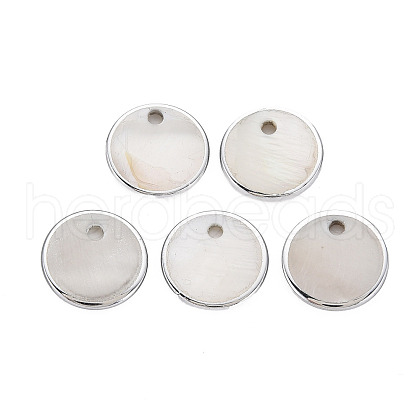 Natural Freshwater Shell Charms X-SHEL-T018-31B-1