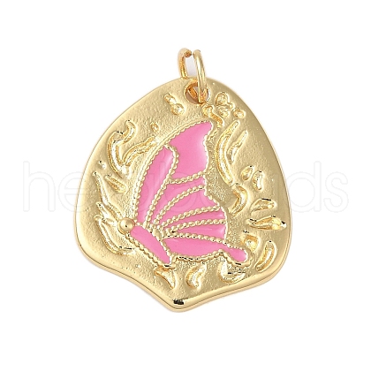 Rack Plating Brass Enamel Pendants KK-S372-04B-01-1