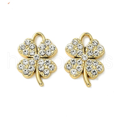 UV Plating Alloy Rhinestone Pendants FIND-B039-02G-02-1