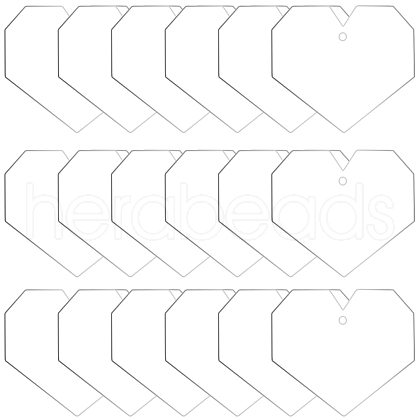SUNNYCLUE Transparent Acrylic Disc Pendants TACR-SC0001-38C-1
