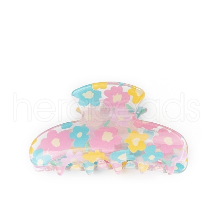 Flower PVC Claw Hair Clips PW-WG88AB0-04-1