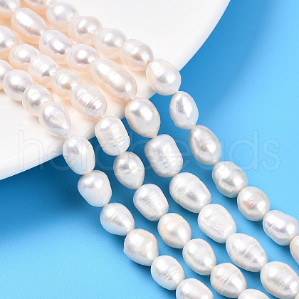 Natural Cultured Freshwater Pearl Beads Strands PEAR-N012-08P-1