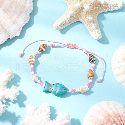 Glass Seed Beaded Braided Bead Bracelets BJEW-MZ00172-03-1