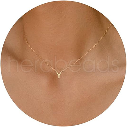 Brass Pendant Initial Necklaces for Women FS-WG1D7F7-12-1