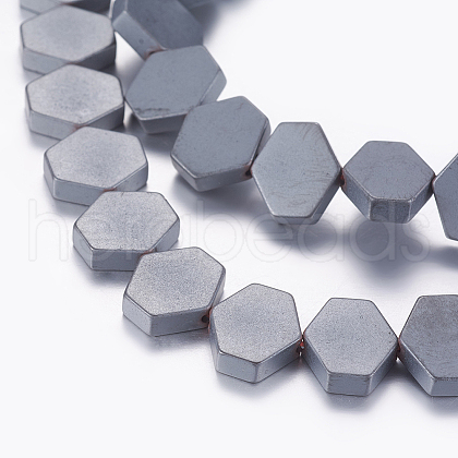 Non-magnetic Synthetic Hematite Beads Strands G-P338-01B-10x9mm-1