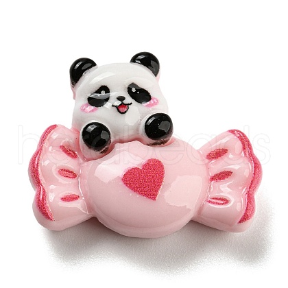 Panda Theme Opaque Resin Decoden Cabochons RESI-H154-02D-1