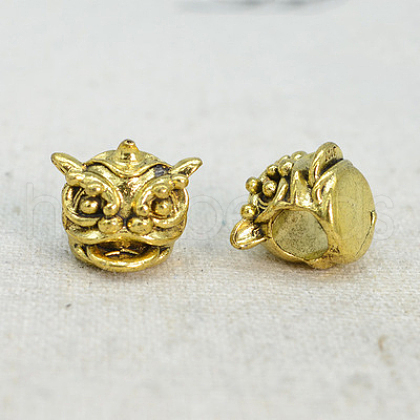 Tibetan Style European Alloy Beads TIBEB-TAC0001-03AG-1