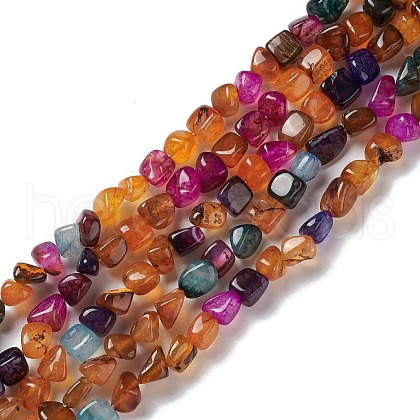 Natural Agate Beads Strands G-F745-04-1