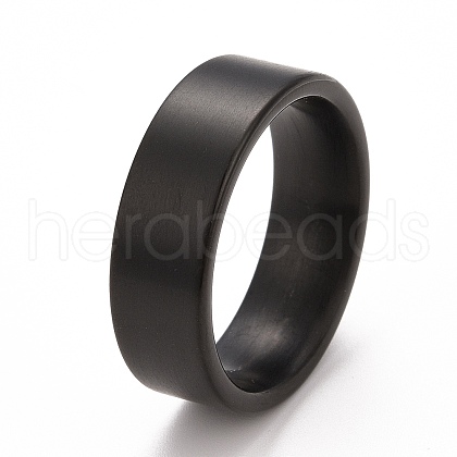 Ion Plating(IP) 304 Stainless Steel Plain Band Finger Ring for Men Women RJEW-E062-A01-03EB-1