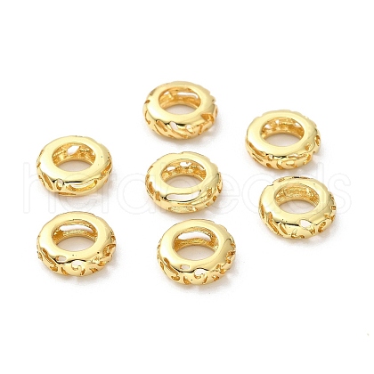 Rack Plating Brass European Beads KK-A182-02G-1