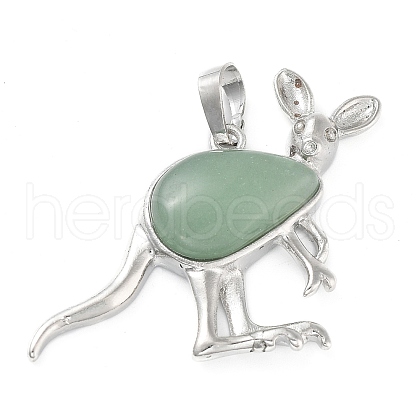 Natural Green Aventurine Pendants G-A176-A02-1