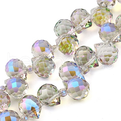 Electroplate Glass Beads Strands EGLA-D030-17Q-1
