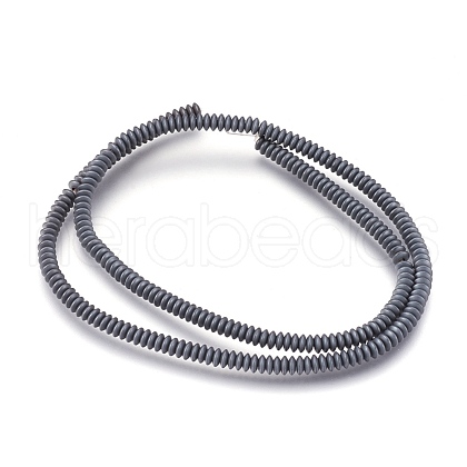 Non-magnetic Synthetic Hematite Beads Strands G-I208-03F-A-4x1mm-1