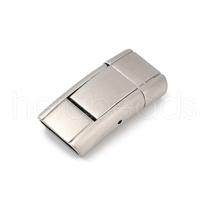 304 Stainless Steel Snap Lock Clasps STAS-U055-02C-P-1