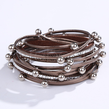 PU Leather Multi-layered Bracelets WG13214-09-1