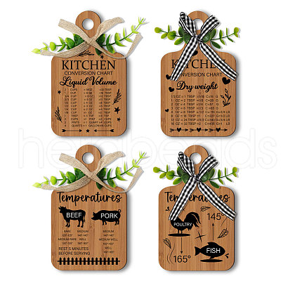 Wooden Pendant Decoration HJEW-WH0074-023-1