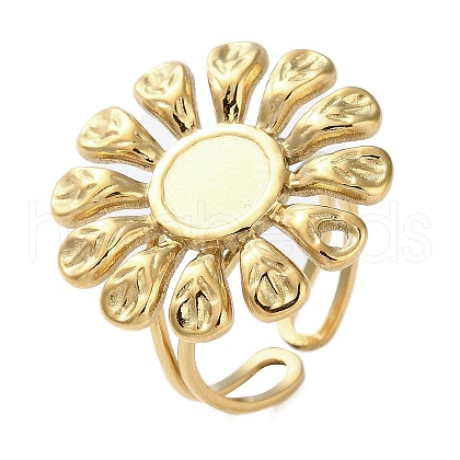 Ion Plating(IP) 304 Stainless Steel Finger Rings RJEW-C075-04F-G-1