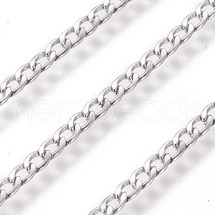 Tarnish Resistant 304 Stainless Steel Curb Chains CHS-E018-05P-1