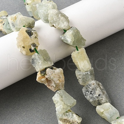 Natural Prehnite Beads Strands G-S386-C04-1