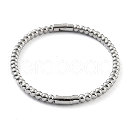 201 Stainless Steel Hinged Bangle STAS-Z057-01D-1