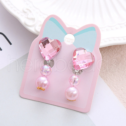 Alloy Plastic Clip-on Earrings for Kid WG21FF0-31-1
