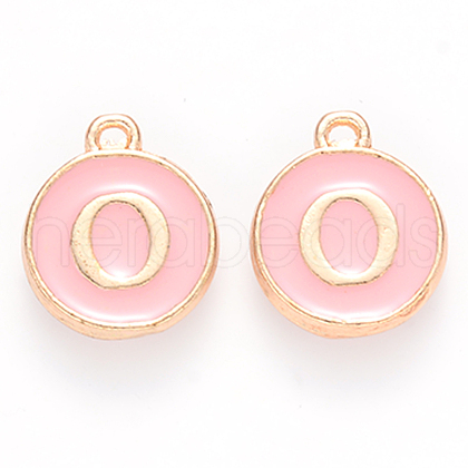 Golden Plated Alloy Enamel Charms ENAM-S118-07O-1