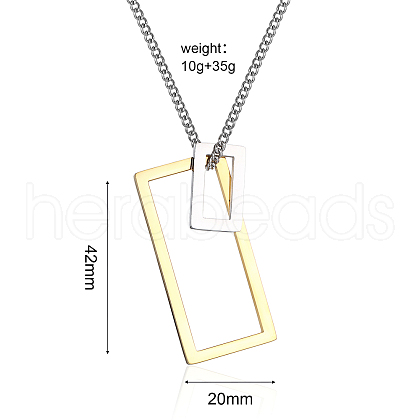 Simple Geometric Pendant Necklace TR3981-2-1