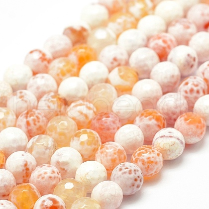 Natural Fire Crackle Agate Bead Strands G-G882-8mm-B06-6-1