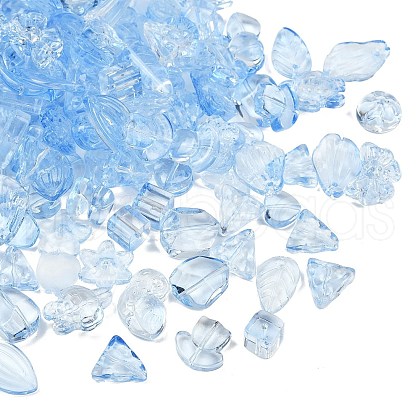 Gradient Color Transparent Glass Beads GLAA-B026-01B-1