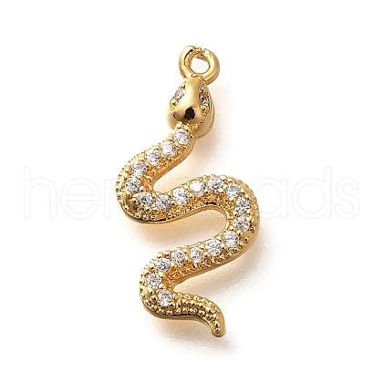 Brass Micro Pave Cubic Zirconia Pendants KK-K294-17G-02-1